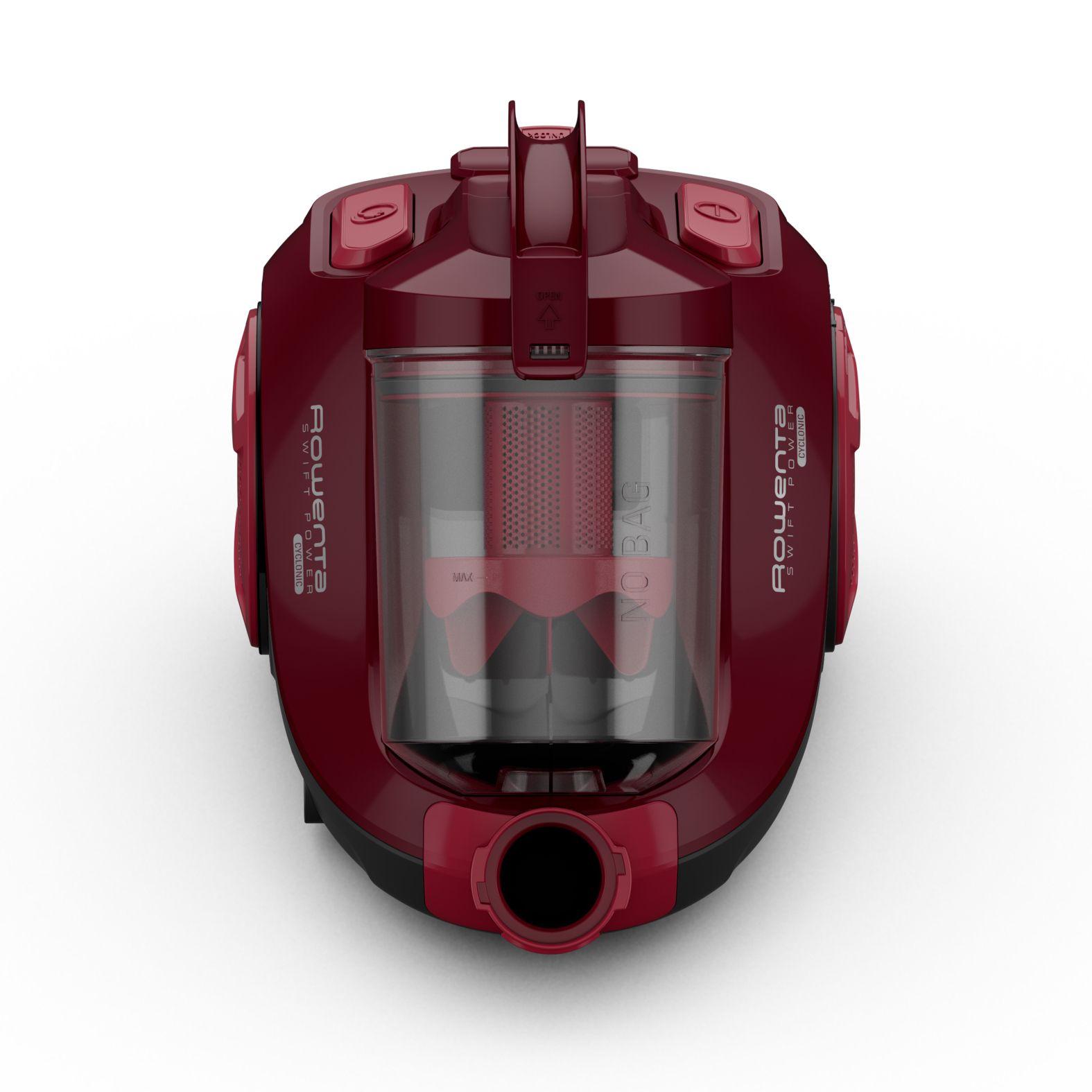 Aspirador Sem Saco ROWENTA RO2933EA (Altura 30,4 cm - 21 kPa - 1,2 l - Preto e Bordô), miniatura 2