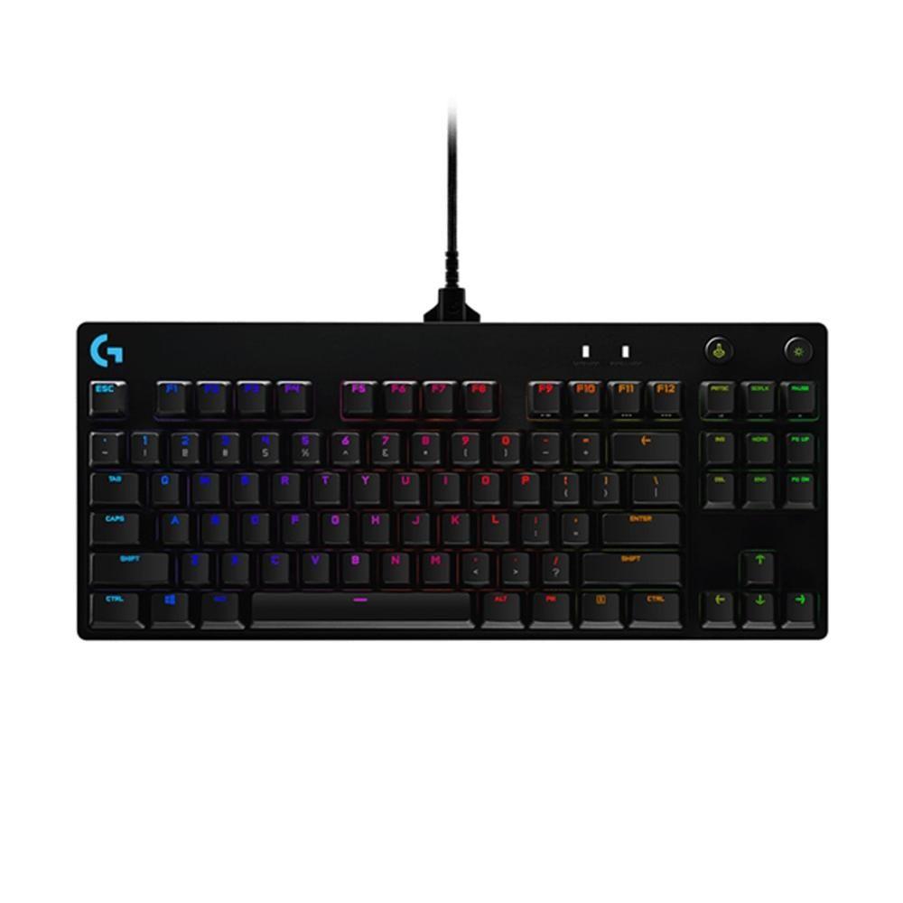 Teclado LOGITECH G PRO (Espanhol - Logitech GX Blue Clicky - USB - Preto)