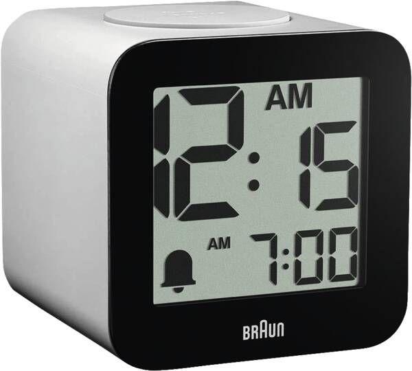 Relógio Despertador Falante BRAUN BC 25 WP (Preto e Branco)