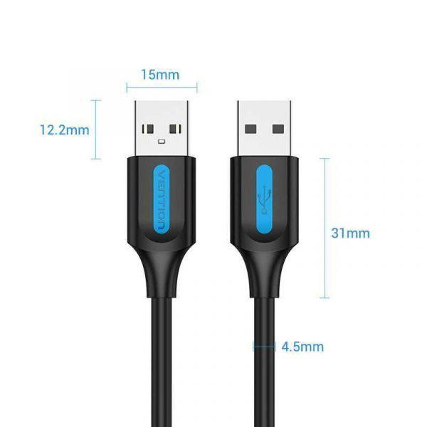 Cabo USB VENTION COJBH (2 m - USB A - Preto) — miniatura 2