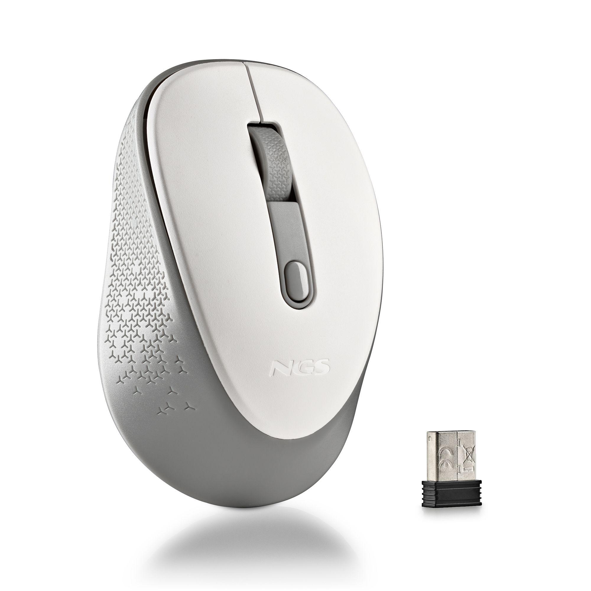 Rato NGS Dew (Ambidestro - 1600 DPI - Ótico - Branco) — miniatura 4