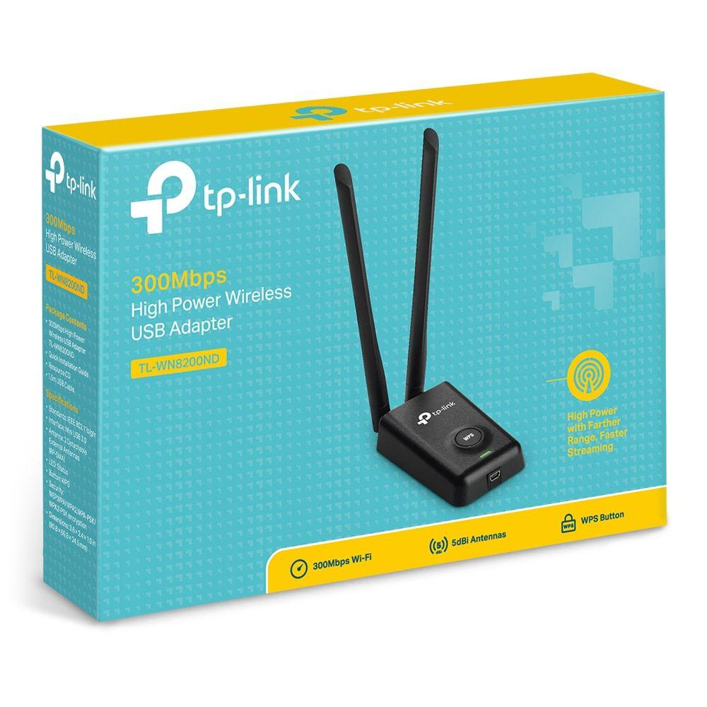 Adaptador USB Wi-Fi TP-LINK TL-WN8200ND (Wi-Fi 4 - 150 e 300 Mbit/s - Banda única - Preto), miniatura 4