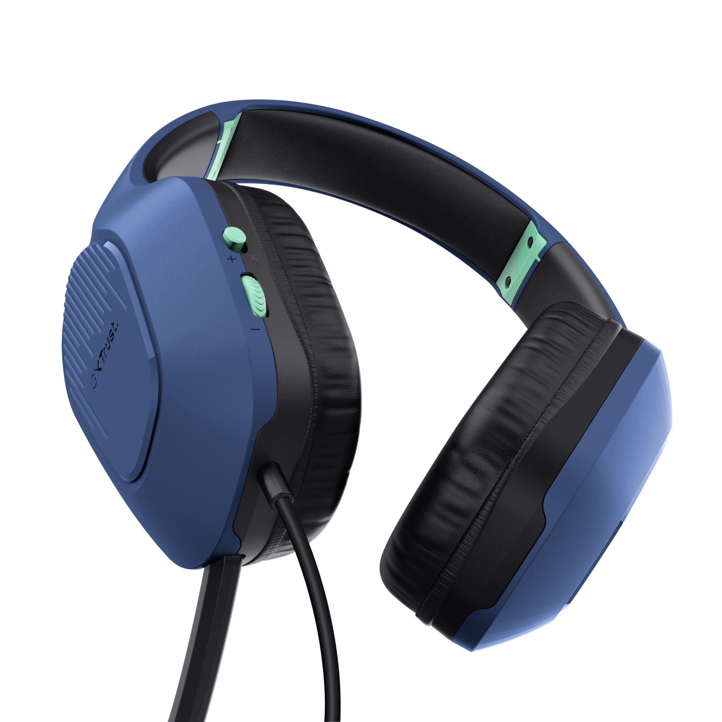 Headset Gaming TRUST GAMING GXT 415B Zirox (Binaural - Com fios - Circum-aural - Azul), miniatura 3