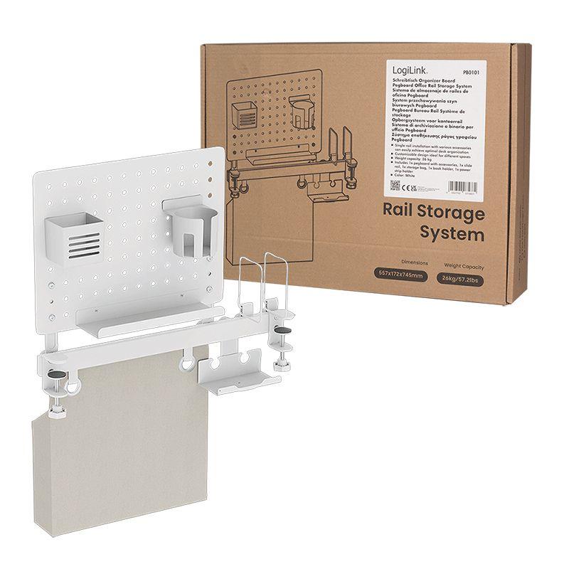 Organizador de Parede LOGILINK PB0101 (Aço, plástico - Branco), miniatura 5