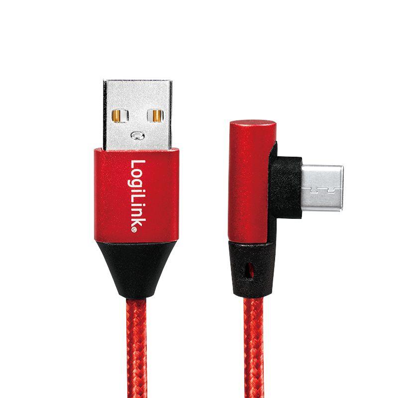 Cabo USB LOGILINK CU0146 (1 m - USB C - USB A - Vermelho), miniatura 2