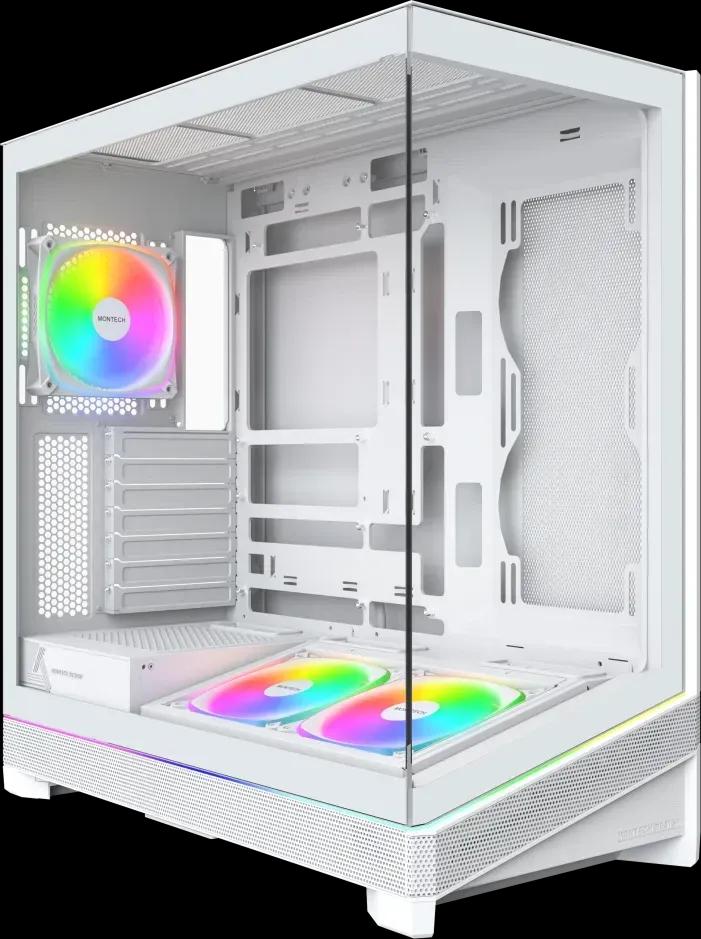 Caixa PC ATX MONTECH SKY 3 ARGB (Midi Tower - Ligação traseira - Vidro temperado - Branco) — miniatura 2