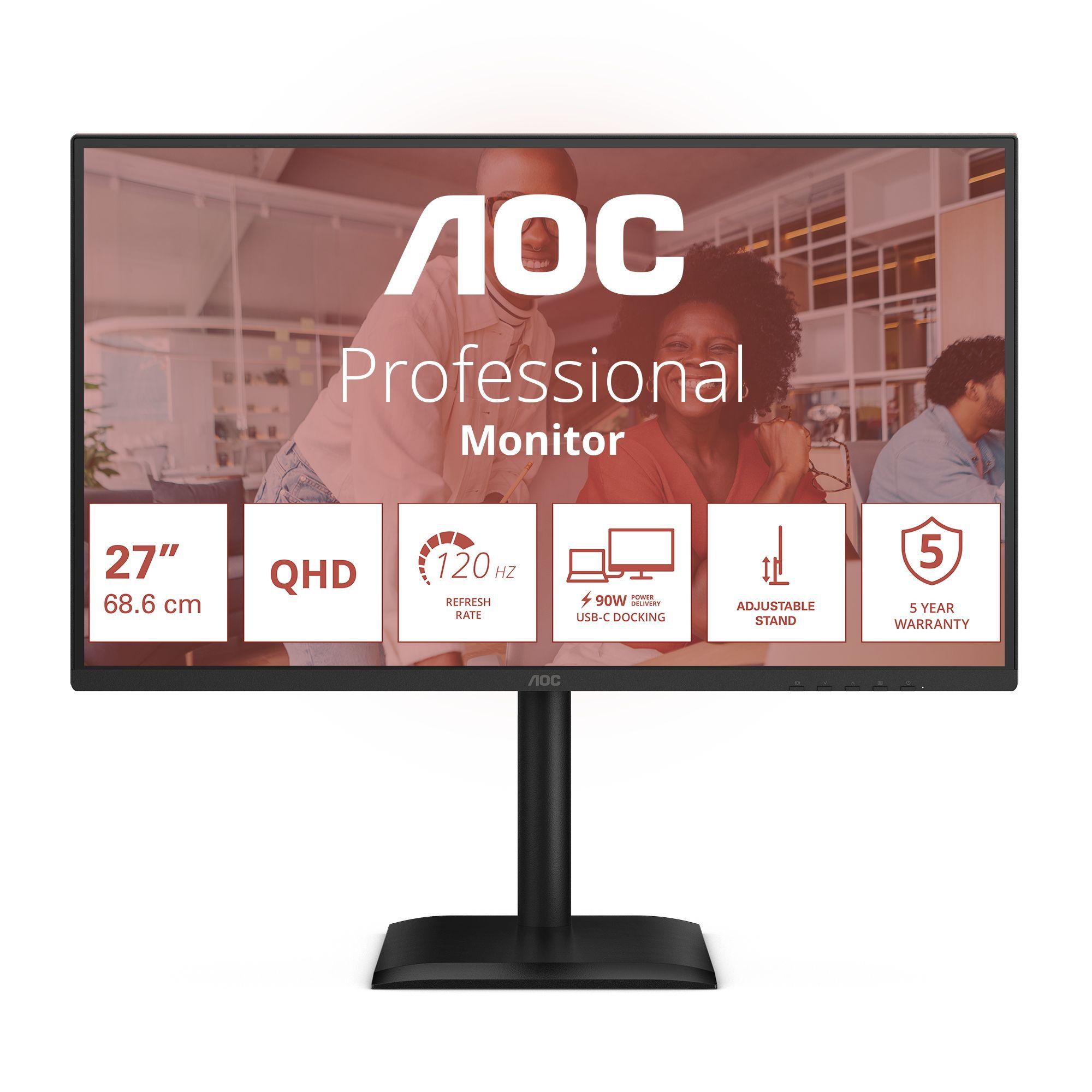 Monitor AOC Q27E4CV (27" - IPS - 120 Hz - Preto) — miniatura 2