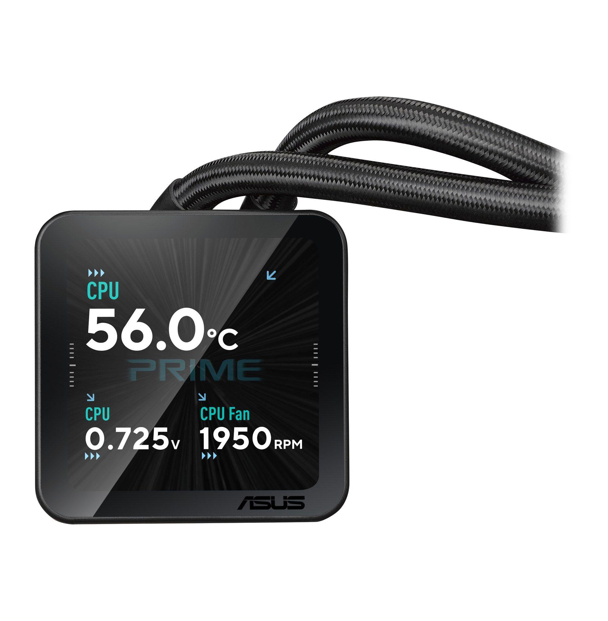 Refrigerador Líquido para CPU ASUS PRIME SLC II 360 ARGB LCD (360 mm - Ecrã IPS 3,95″ - Preto), miniatura 3