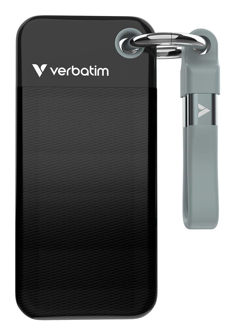SSD VERBATIM Pocket SSD 32190 (1 TB - M.2 - USB Type-C - Preto/Cinzento)