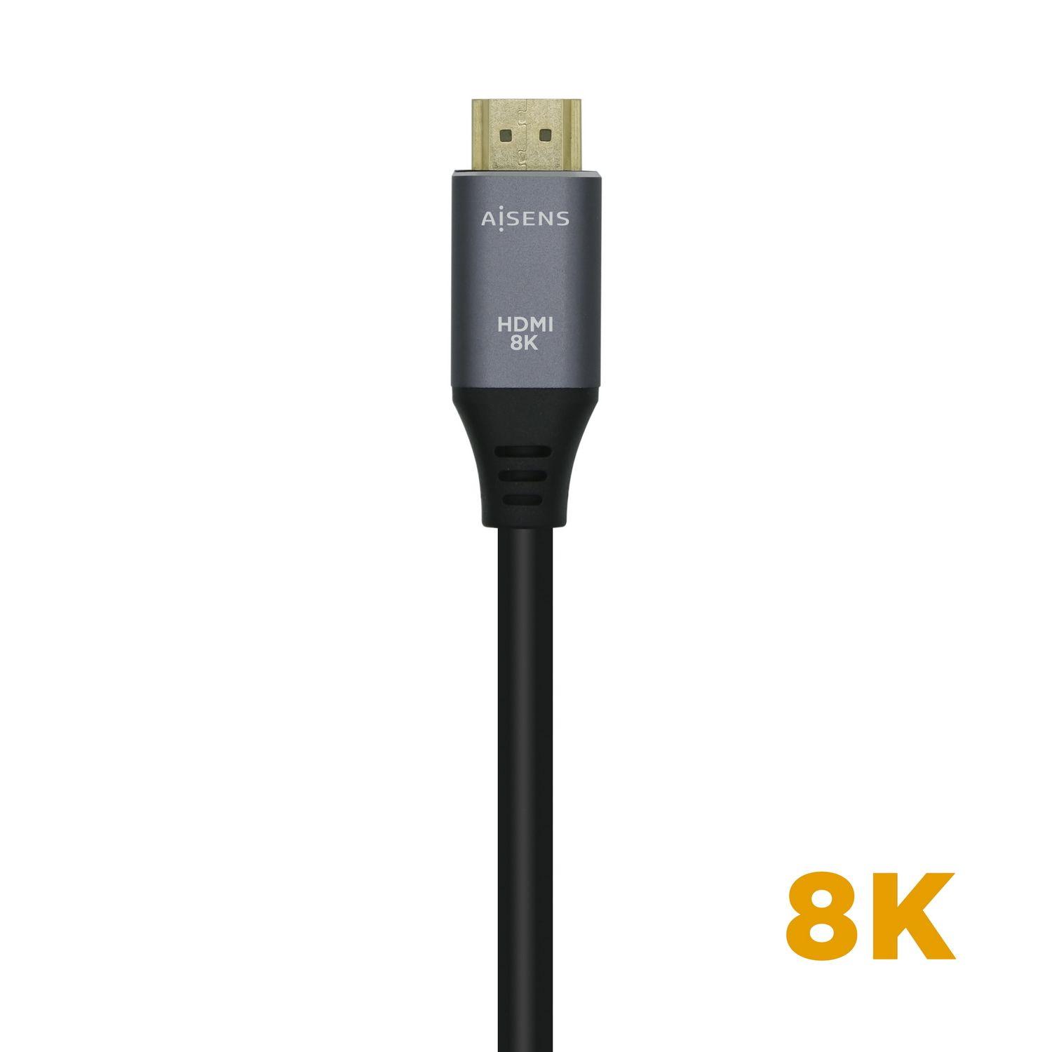Cabo HDMI AISENS A150-0427 (1,5 m - 120 Hz - HDMI Type A - Cinzento/Preto) — miniatura 2