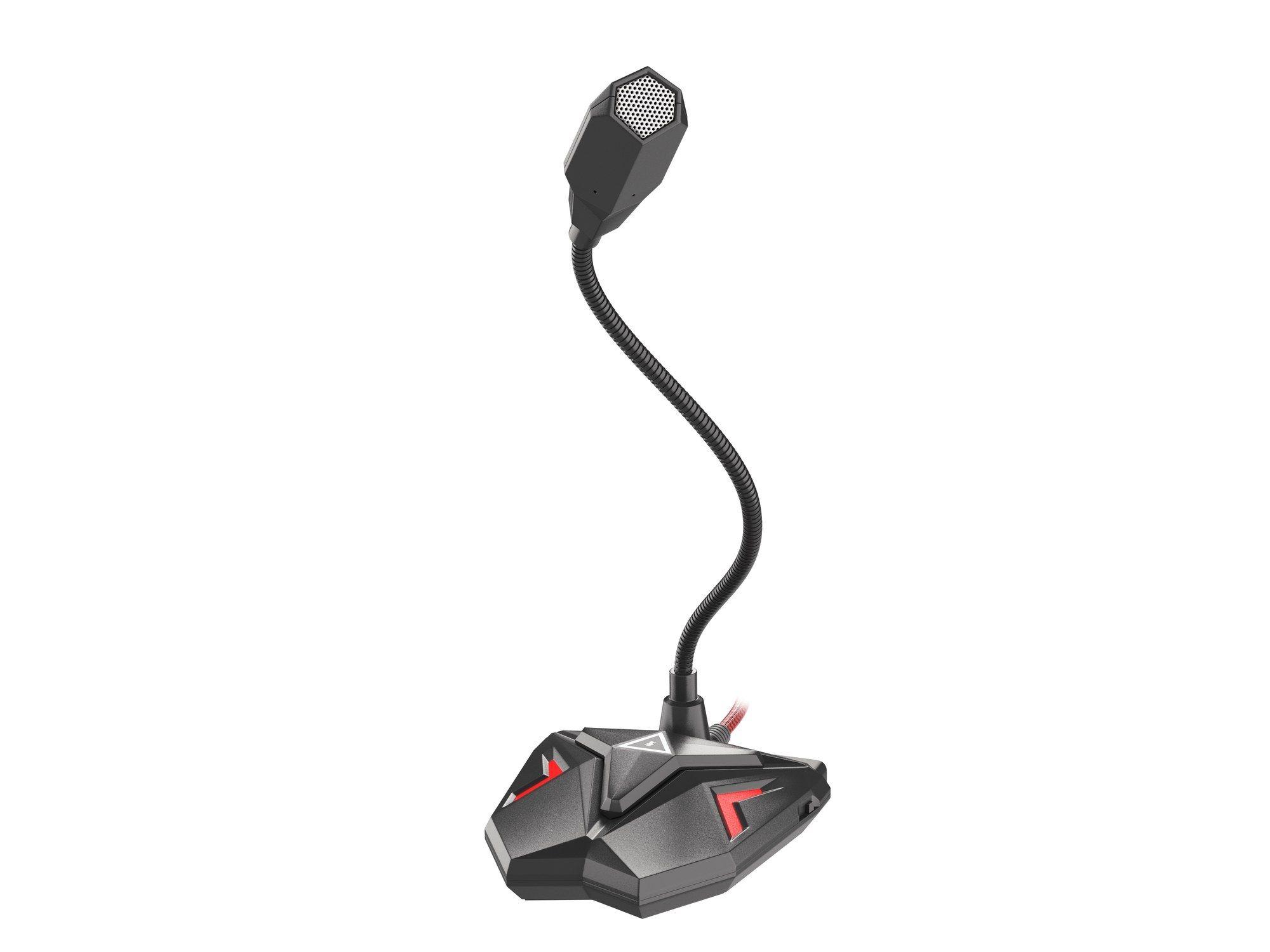 Microfone para PC GENESIS Radium 100 (Microfone para PC - Com fios - USB - Preto e Vermelho)