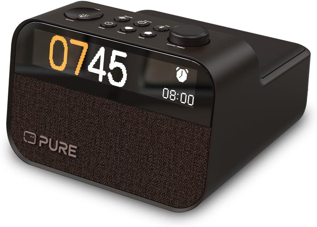 Rádio Despertador PURE ACOUSTICS Moment Charge (10 W - AC - Preto Café)
