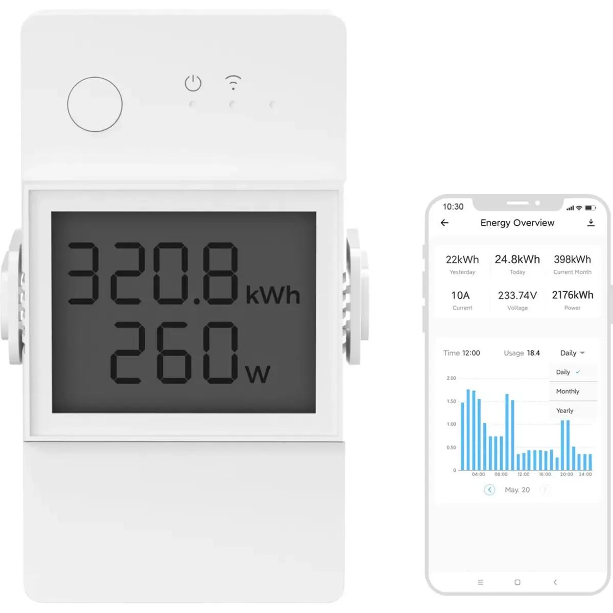 Interruptor Inteligente com Medidor de Energia SONOFF POWR316D (Branco), miniatura 6
