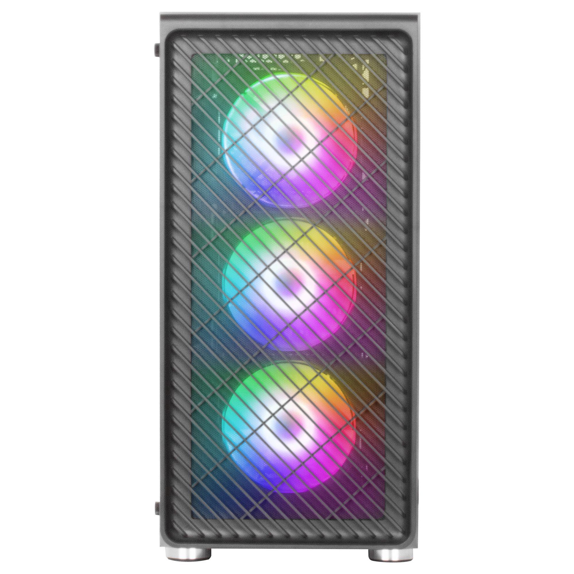 Caixa PC ATX MARS GAMING MC-F (ATX, micro ATX, Mini-ITX - ATX, SFX, SFX-L - Midi Tower - Preto) — miniatura 2