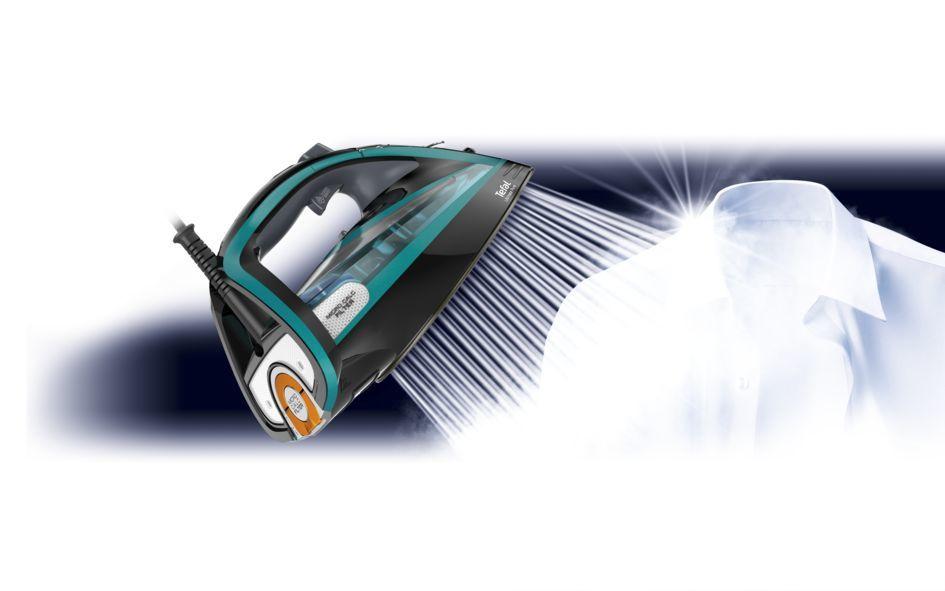 Ferro de Engomar a Vapor TEFAL FV9844E0 (3200 W - 0,35 l - Base Autoclean Durilium - Preto e Azul), miniatura 8