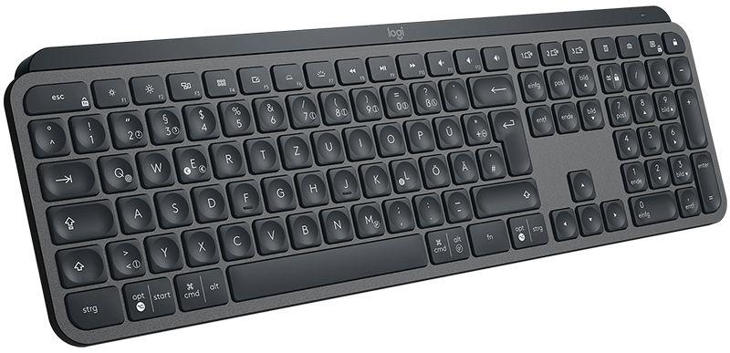 Teclado LOGITECH MX Keys (Alemão - Tamanho completo - RF Wireless + Bluetooth - Grafite), miniatura 2