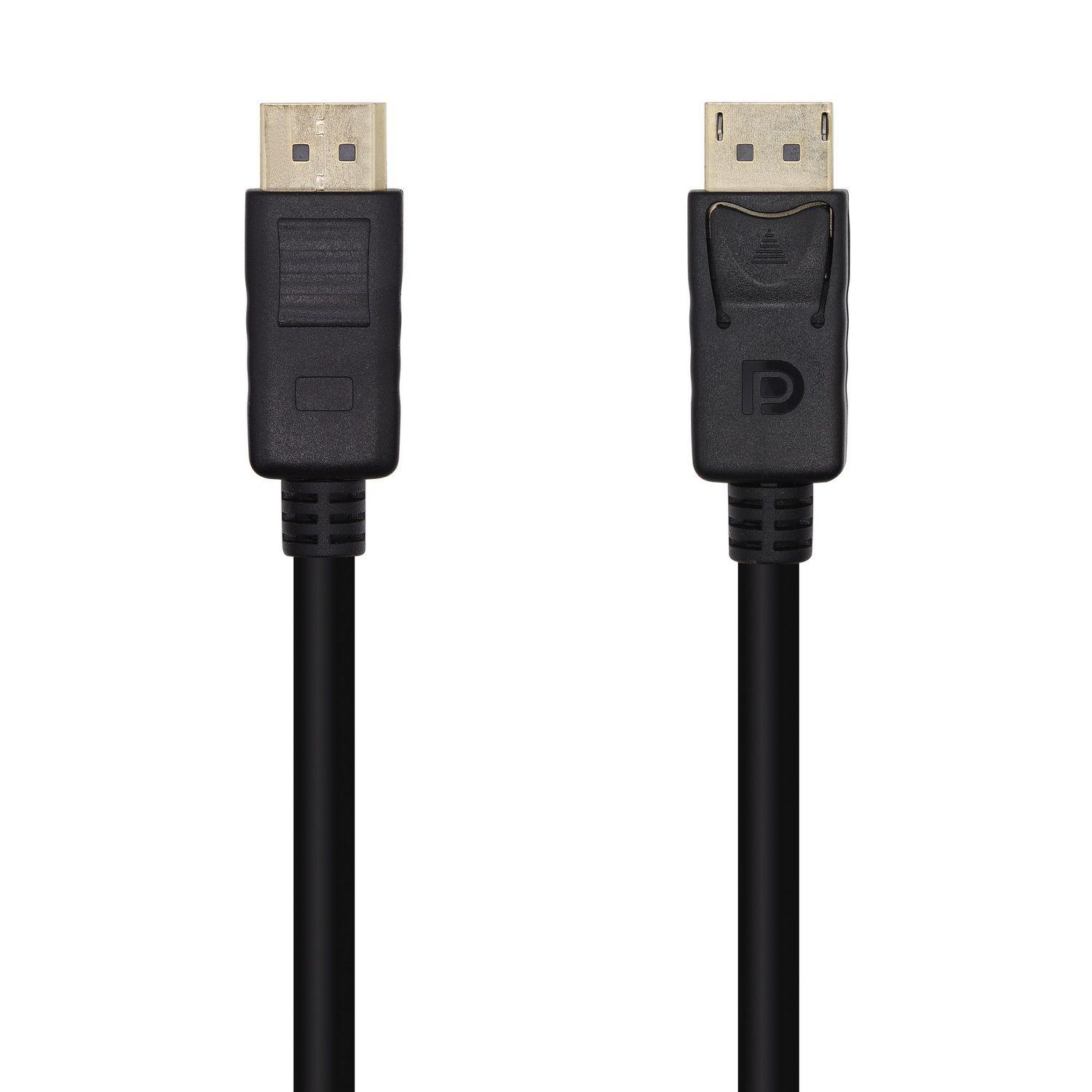 Cabo DisplayPort AISENS A124-0455 (1 m - 1.0, 1.1 e 1.2 - Preto)