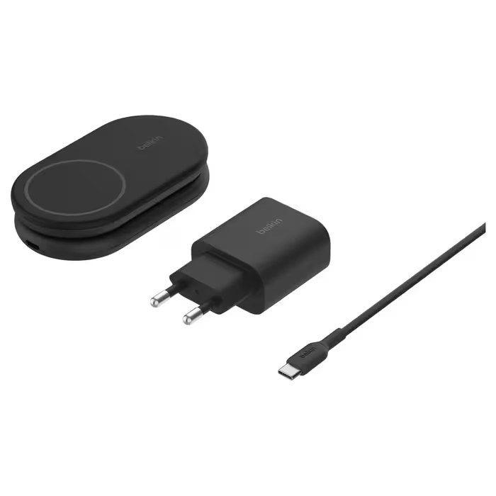 Base de Carregamento Sem Fios 2 em 1 BELKIN WIZ028VFBK (15 W - Auscultadores, Smartphone - Qi2 - Preto), miniatura 6