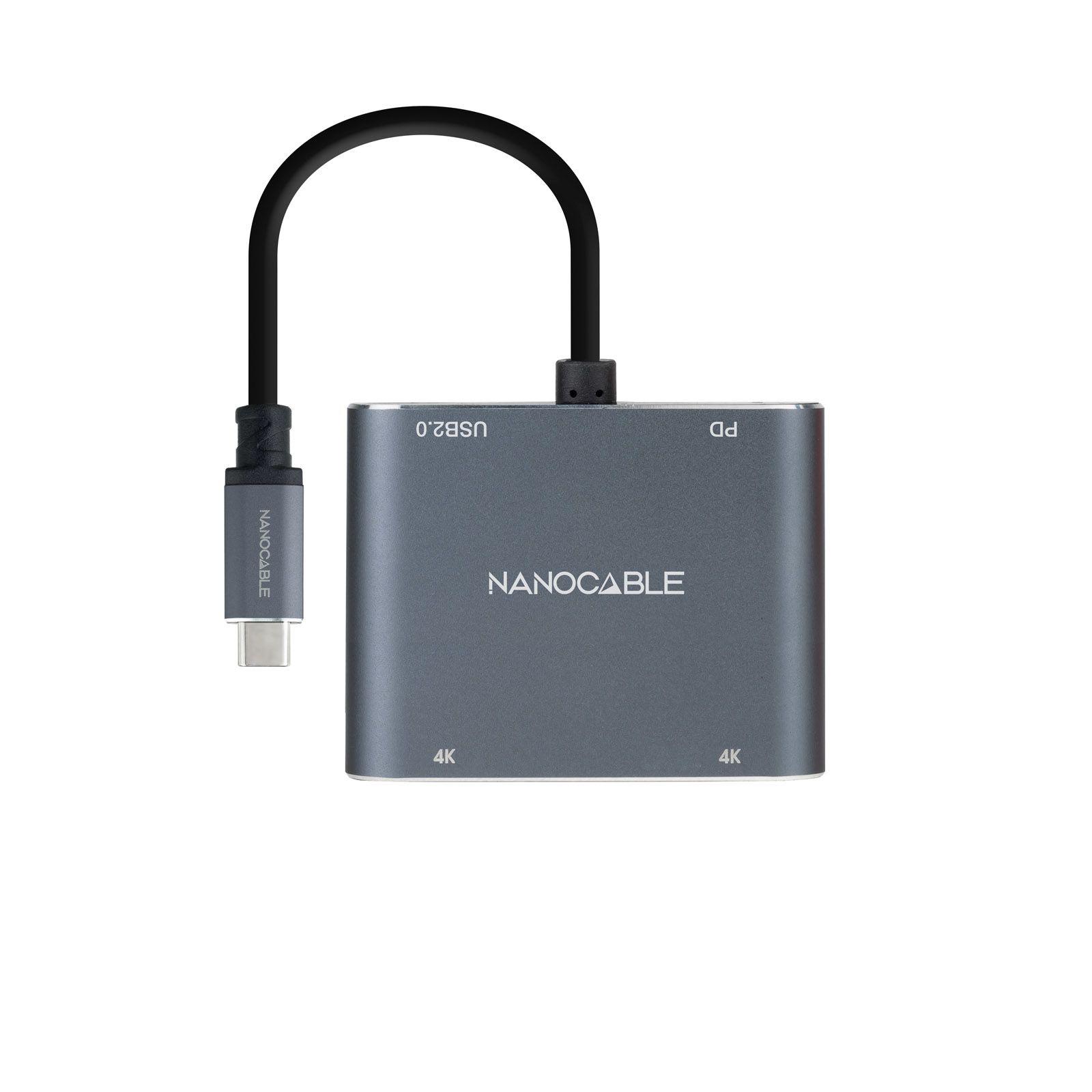 Adaptador USB-C para HDMI NANOCABLE 10.16.4305 (0,15 m - USB Type-C - Cinzento) — miniatura 2