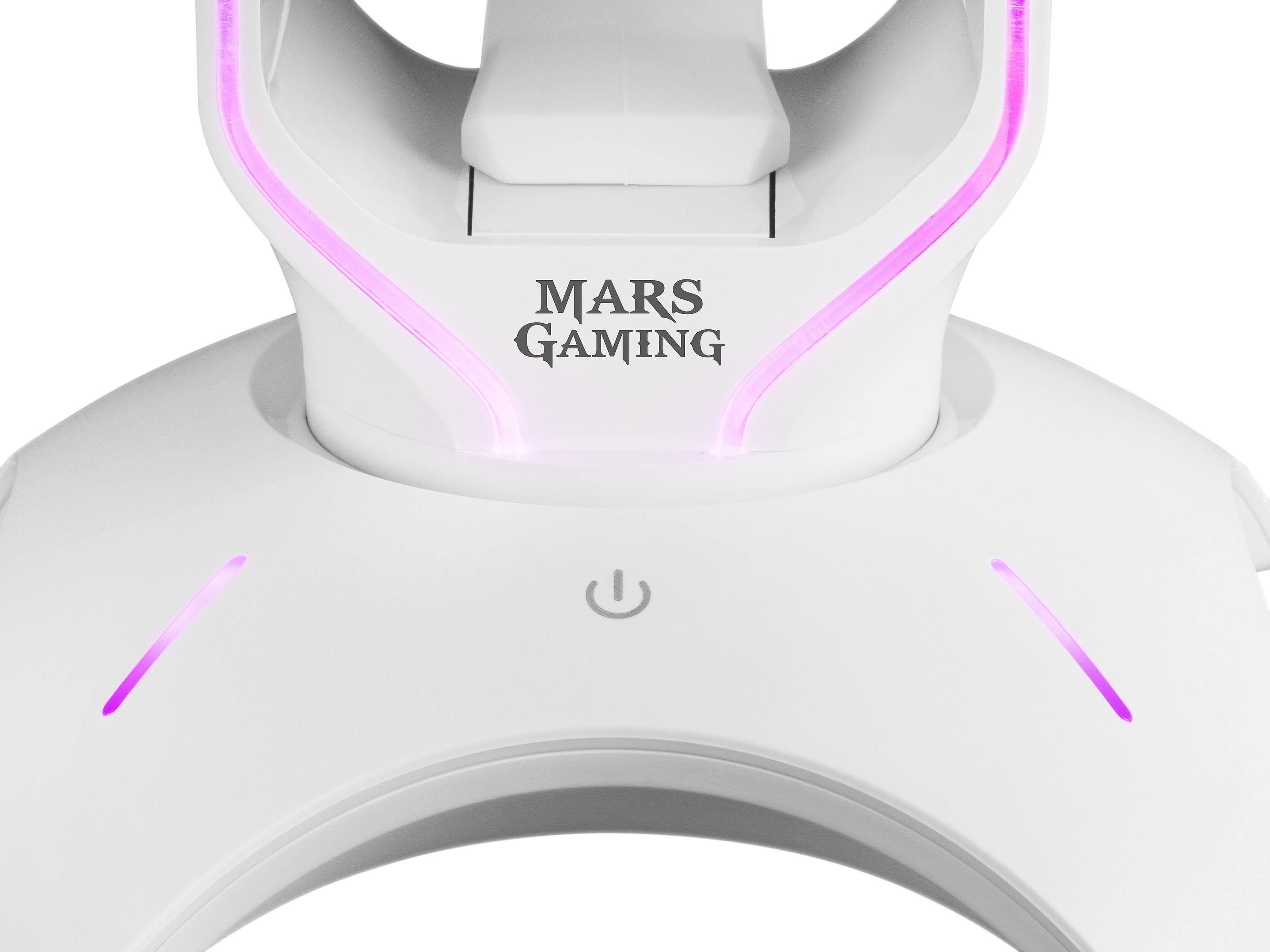 Suporte para Auscultadores MARS GAMING MHHPRO (USB Type-A - Qualquer marca - Branco), miniatura 4