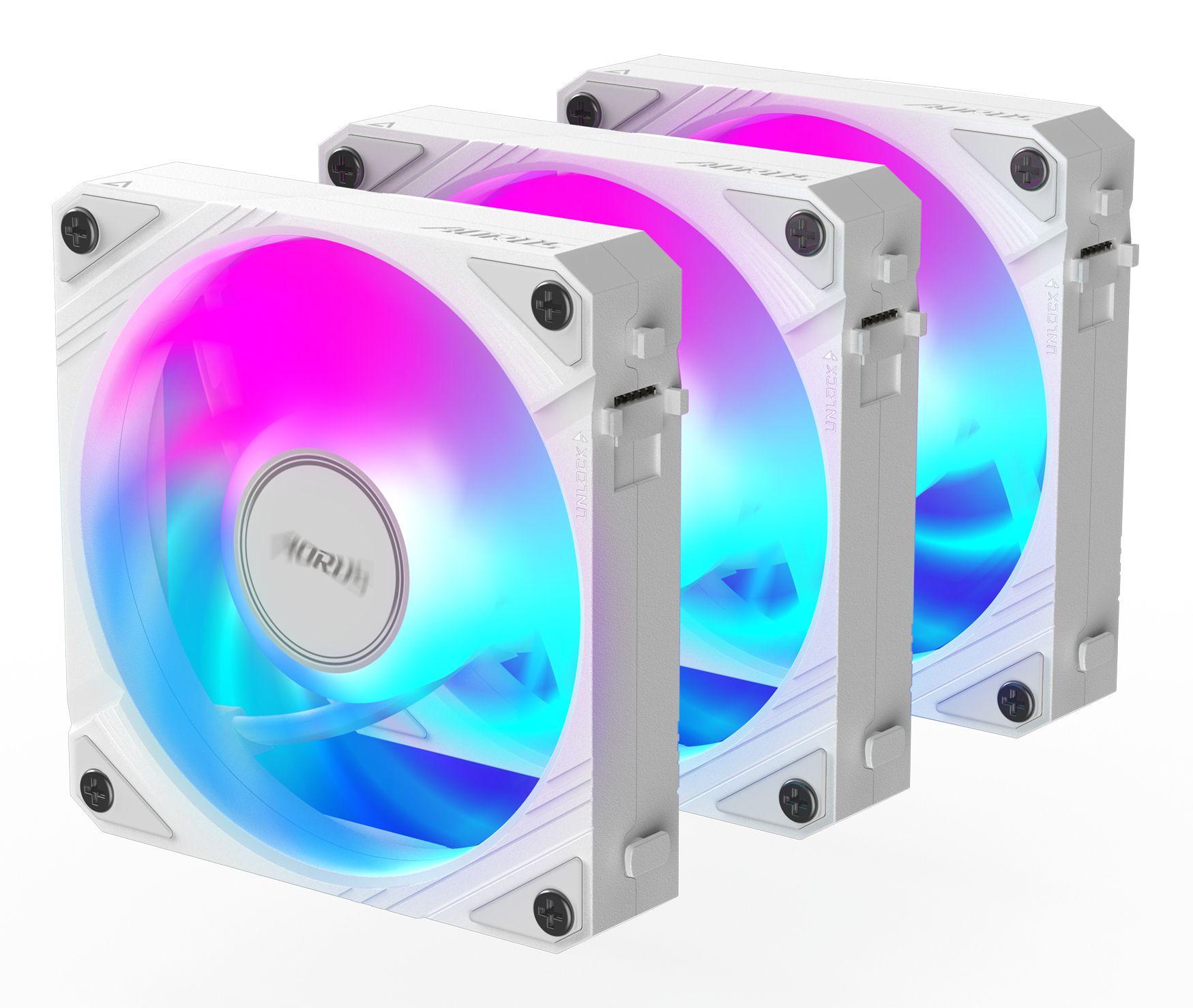 Kit de 3 Ventoinhas para Caixa GIGABYTE AORUS EZ CHAIN FAN 120 ICE (Não suportado - Branco), miniatura 4