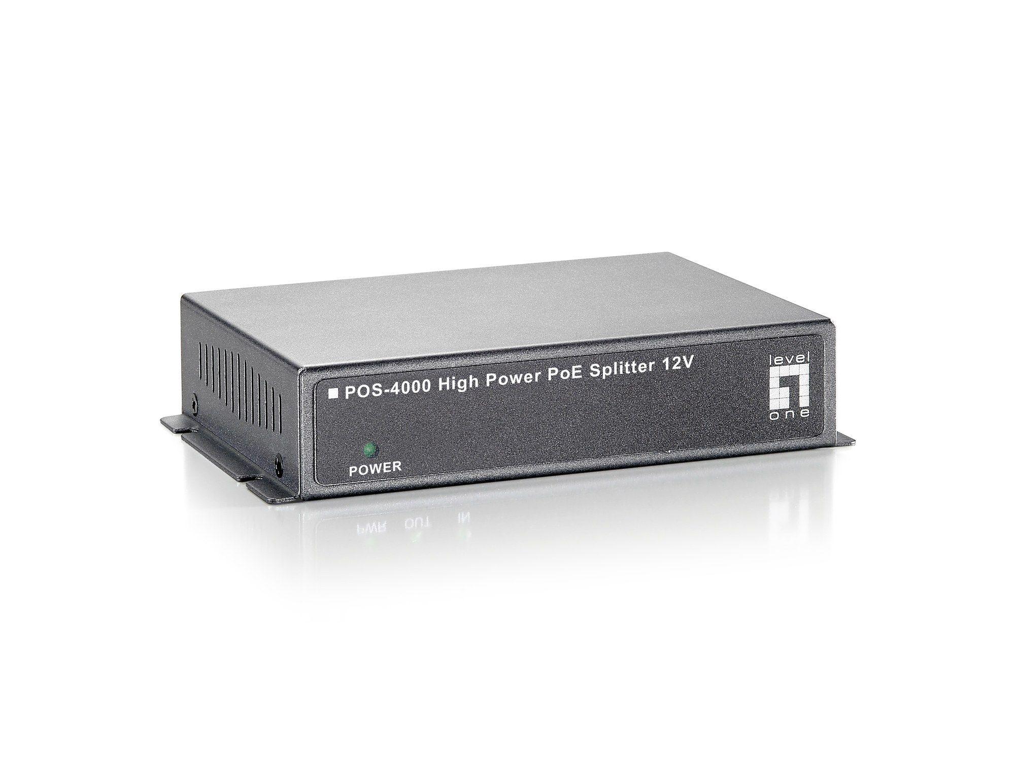 Splitter PoE LEVELONE POS-4000 (Cinzento)