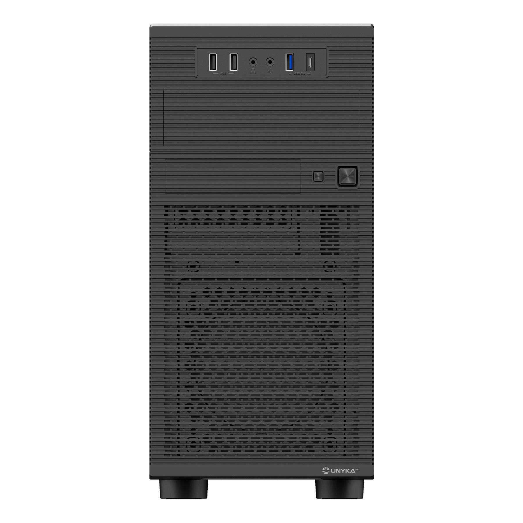 Caixa PC UNYKACH AERO C15 (micro ATX, ITX - 500 W - Midi Tower - Preto) — miniatura 2