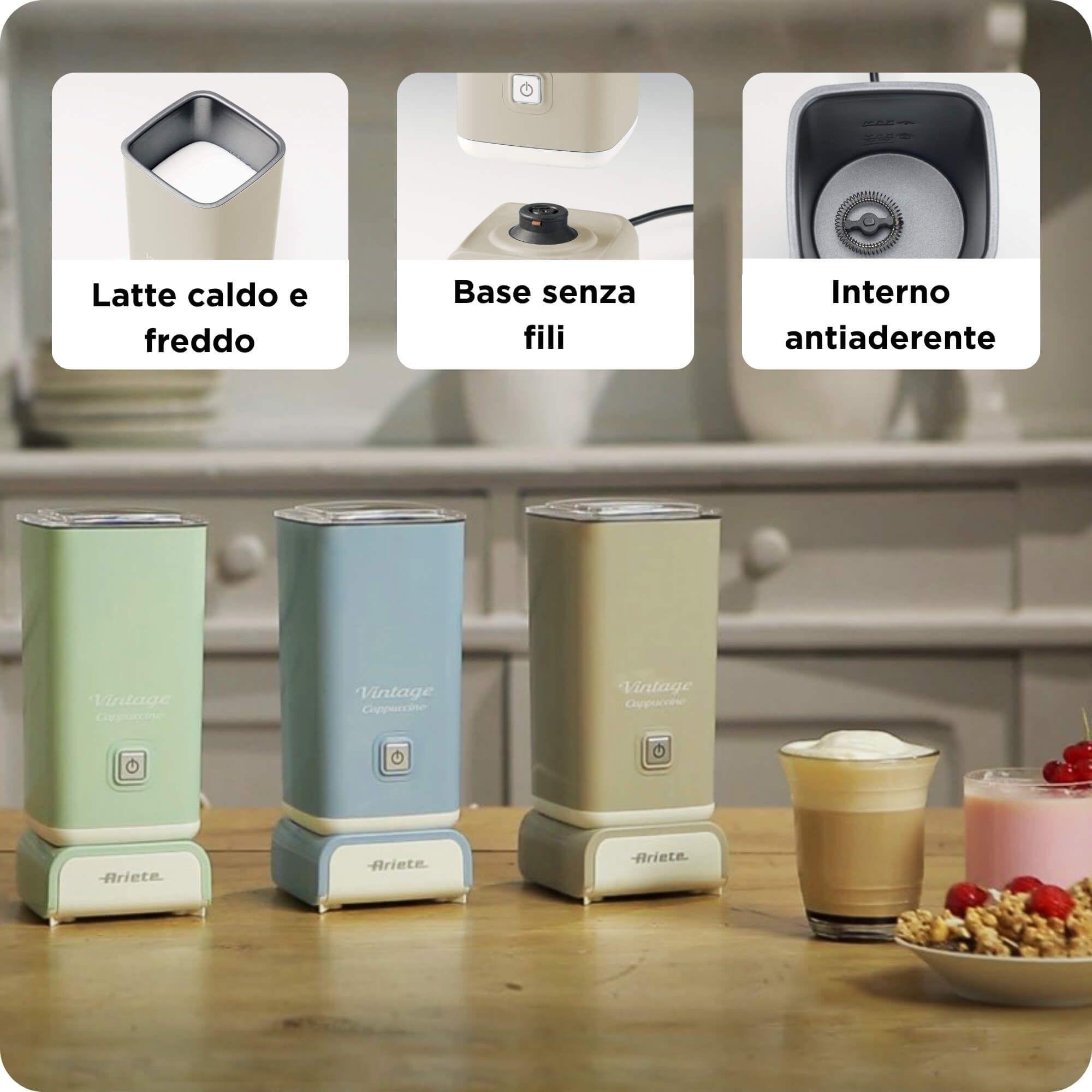 Espumador e Aquecedor de Leite ARIETE Vintage 2878/03 (500 W - Quente e Frio - Altura 22 cm - Bege), miniatura 3
