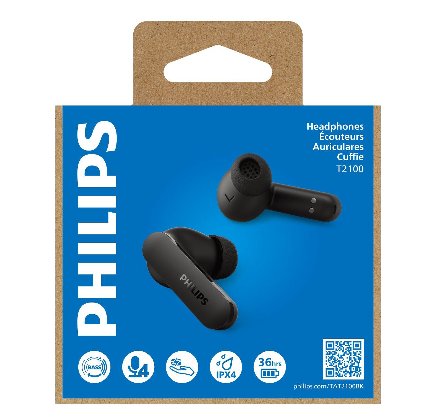 Auscultadores PHILIPS TAT2100BK/00 (Binaural - True Wireless Stereo - Intra-aural - Preto), miniatura 5