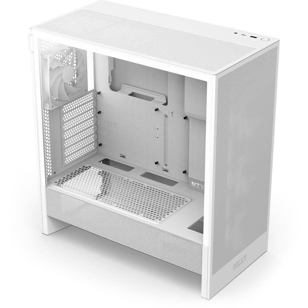Caixa PC NZXT H5 Flow RGB 2024 (SFX-L, SFX, ATX - Midi Tower - Vidro temperado, SGCC - Branco) — miniatura 4