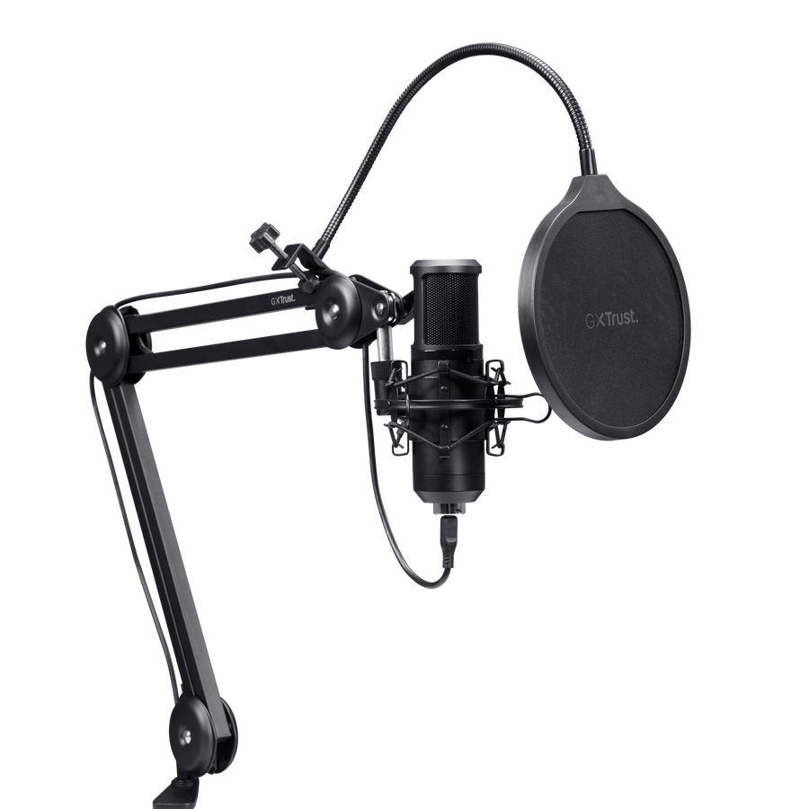 Microfone TRUST GAMING GXT 270 Emita II+ (Microfone de podcast - Com fios - USB - Preto) — miniatura 3