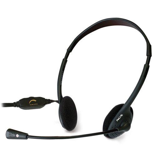 Headset NGS MS103 (Binaural - Com fios - Supra-aural - Preto)