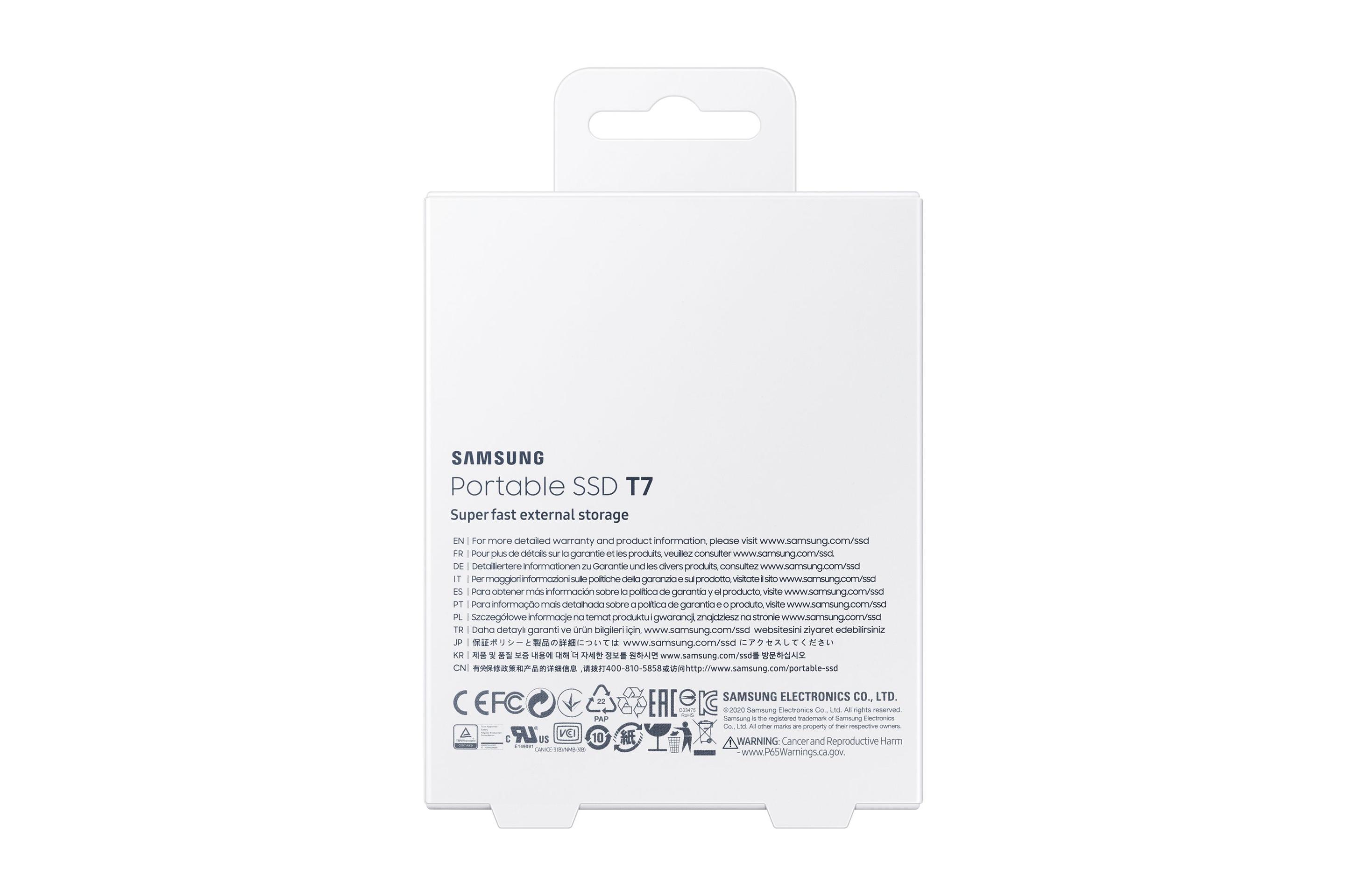 SSD SAMSUNG Portable SSD T7 (2 TB - 2.5" - USB 3.2 - Cinzento) — miniatura 7