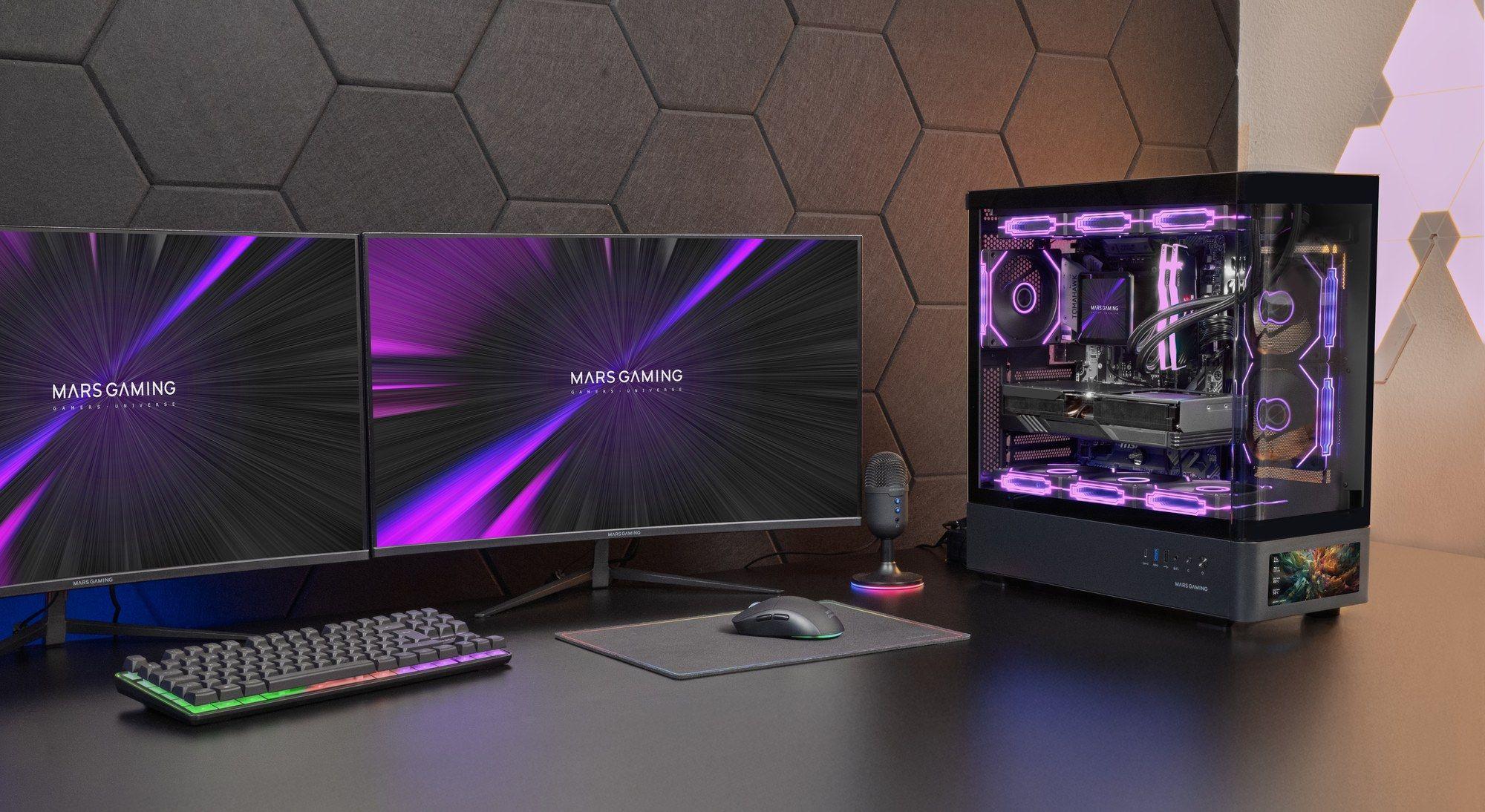 Caixa ATX MARS GAMING MC-LCDPRO (ATX, Micro ATX, Mini-ITX - Midi Tower - ATX, Mini-ITX, Micro ATX - Preto) — miniatura 10