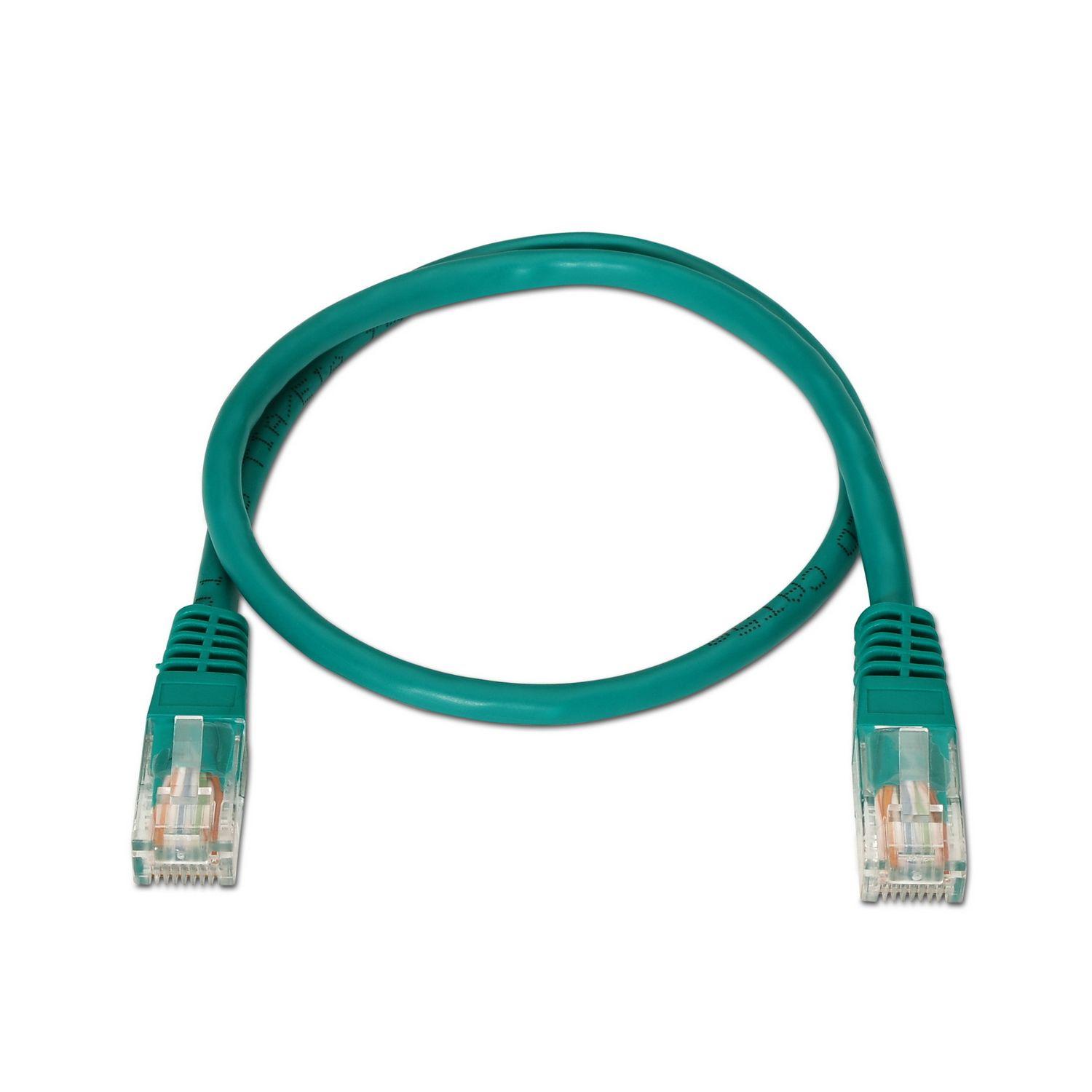 Cabo de Rede AISENS A135-0246 (1 m - Cat6 - RJ-45 - Verde) — miniatura 2