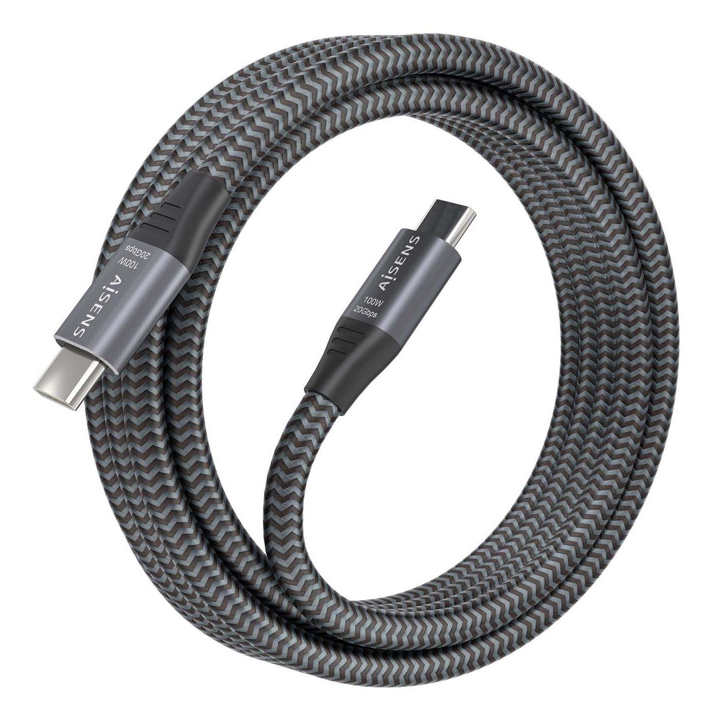 Cabo USB-C AISENS A107-0875 (3 m - USB-C - Cinzento) — miniatura 2