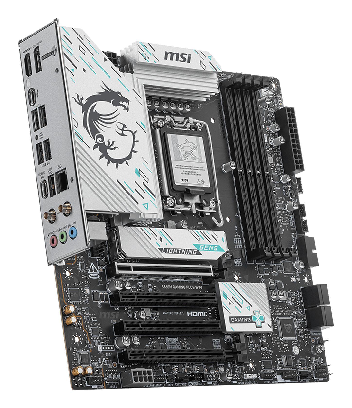 Motherboard MSI B860M GAMING PLUS WIFI (LGA 1851 (Socket V1) - Intel Core Ultra - Micro-ATX - Preto), miniatura 3