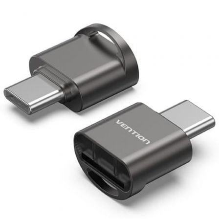Leitor de Cartões de Memória VENTION CLMH0 (USB 2.0 Tipo-C - Cinzento)