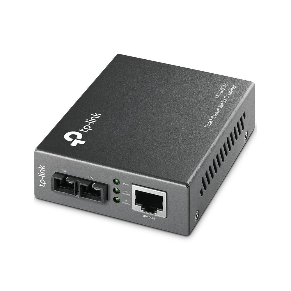 Conversor de Fibra Óptica TP-LINK MC100CM (Gigabit Ethernet - 1000 Mbit/s - Preto)