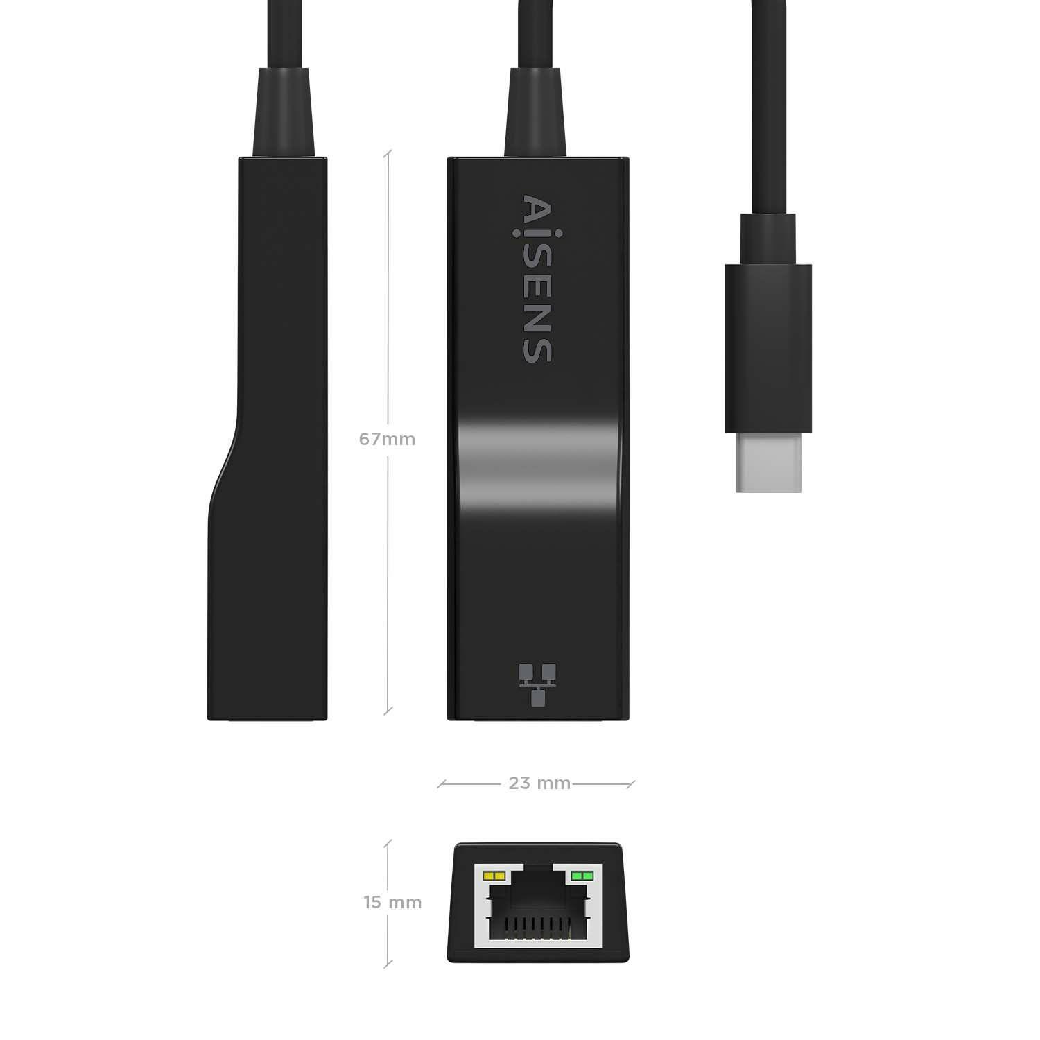 Adaptador USB-C AISENS A109-0765 (USB Type-C - 1000 Mbit/s - Preto), miniatura 4