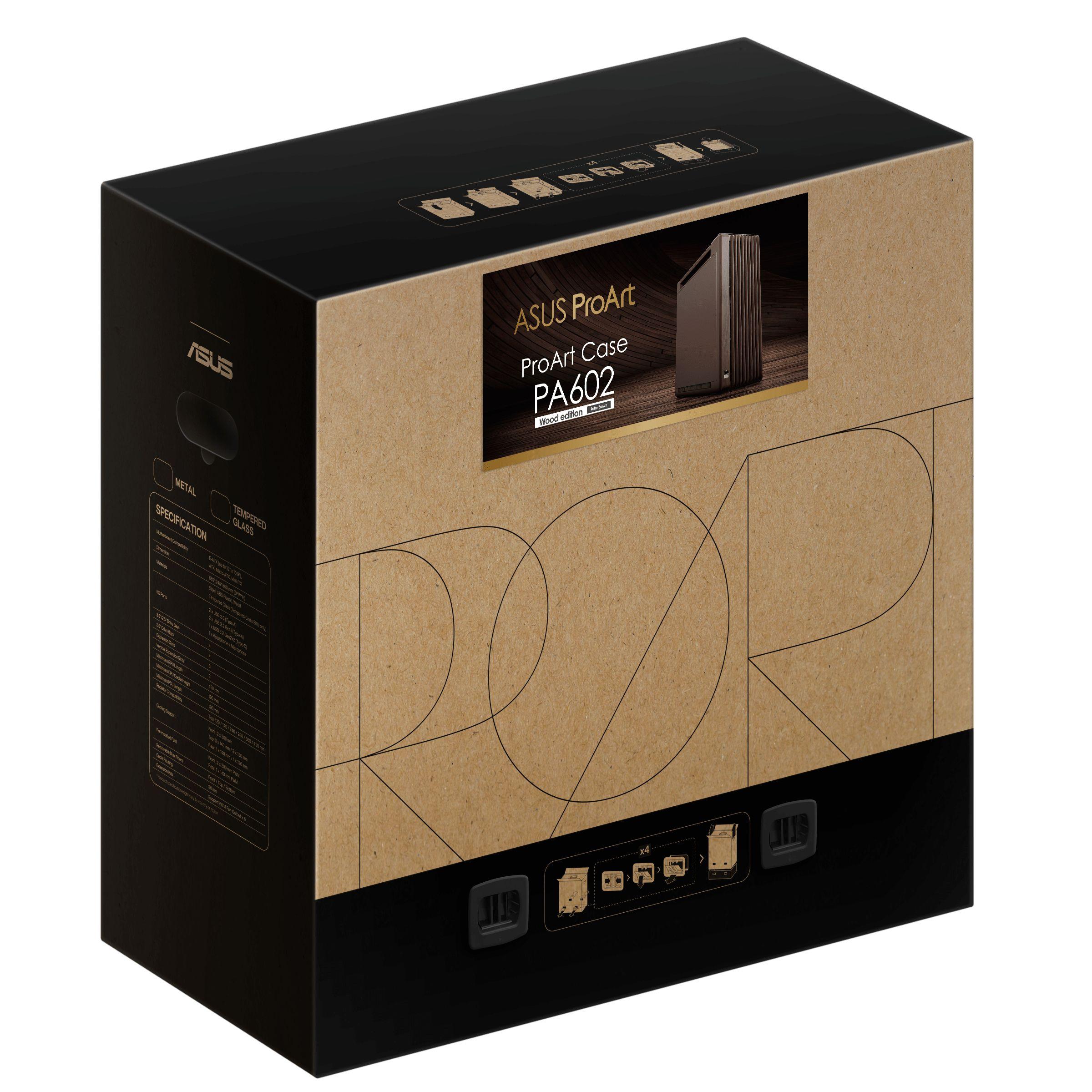 Caixa PC ASUS ProArt PA602 Wood Edition Retro Brown (Midi Tower - 18,5 cm - 44 cm - Castanho), miniatura 16