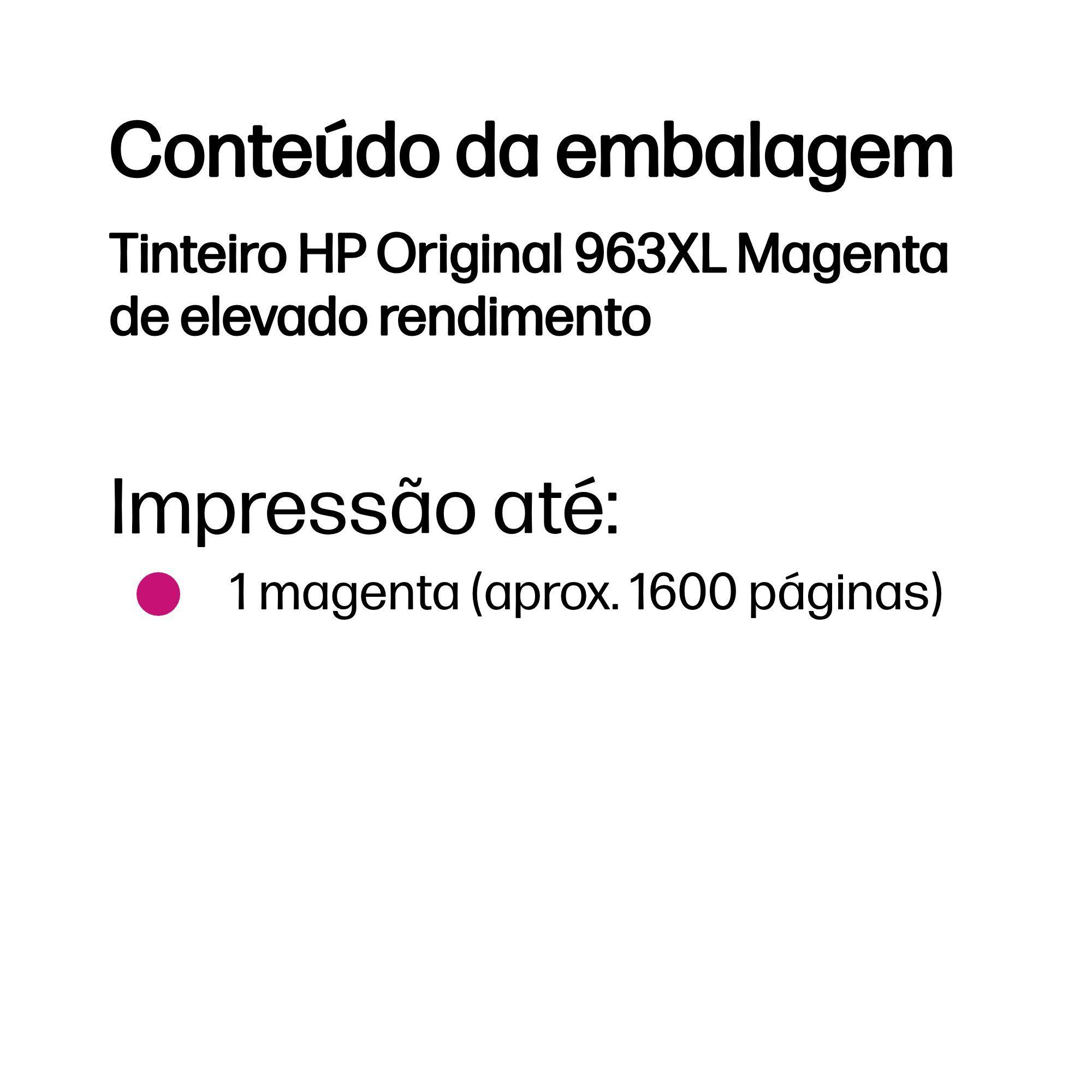 Tinteiro HP 963XL (1600 páginas - Magenta), miniatura 3