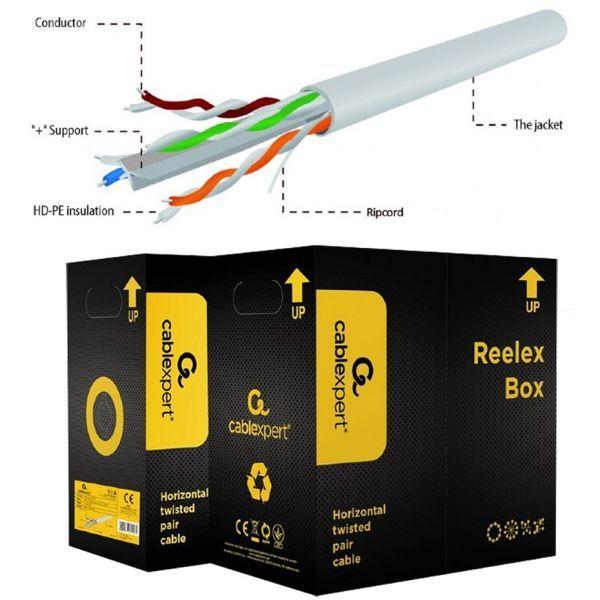 Cabo de Rede GEMBIRD UPC-6004SE-SO (304,8 m - Cat6 - Cinzento), miniatura 2