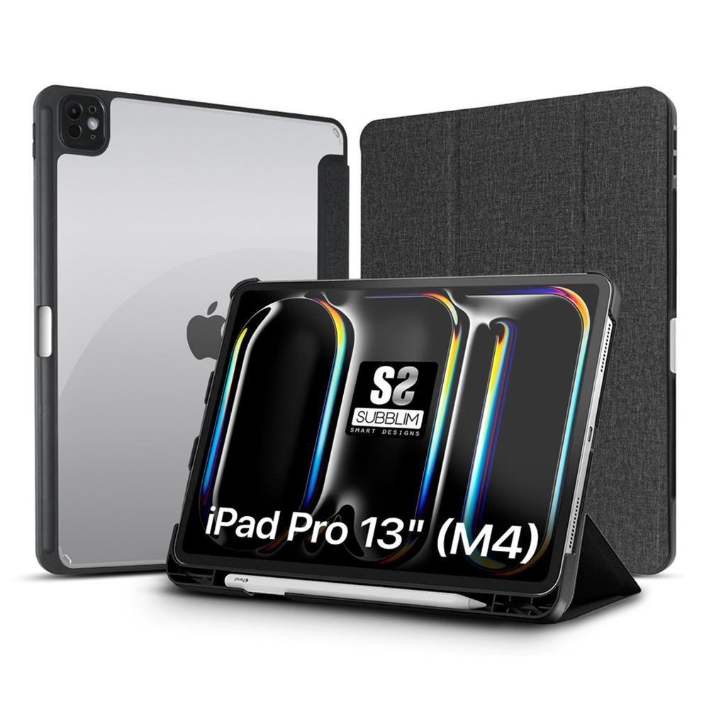 Capa para Tablet SUBBLIM SUBCST-5SC421 (iPad Pro 13" M4 2024 - Fecho magnético - Preto/Transparente)