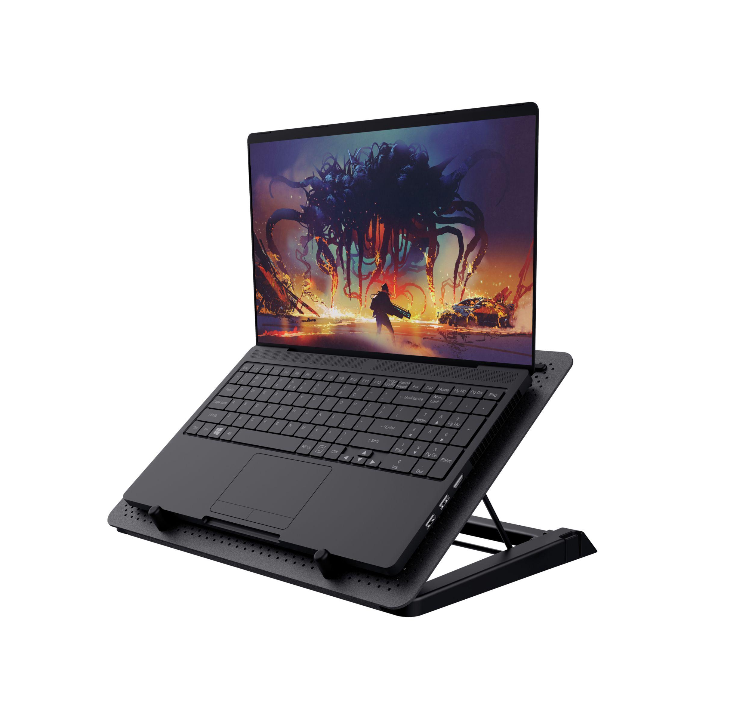 Suporte Ventilado para Portátil TRUST GXT 1125 Quno (5 Ventoinhas - até 17" - Preto) — miniatura 4