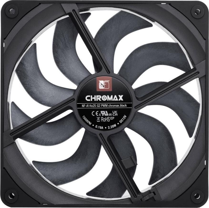 Ventoinha para Caixa de Computador NOCTUA NF-A14x25 G2 PWM CH.BK (Preto)