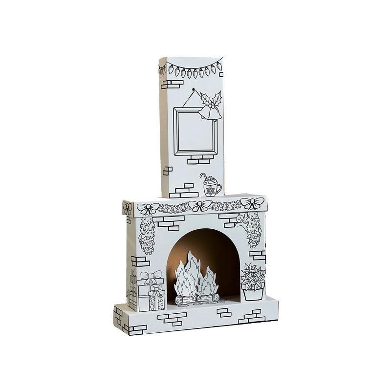 Casa de Brincar em Cartão FELLOWES 100143948 (Lareira de Natal XL - Cartão canelado)