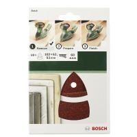 Folhas de Lixa para Multilixadora BOSCH 2609256A66 (102 x 62/93 mm)