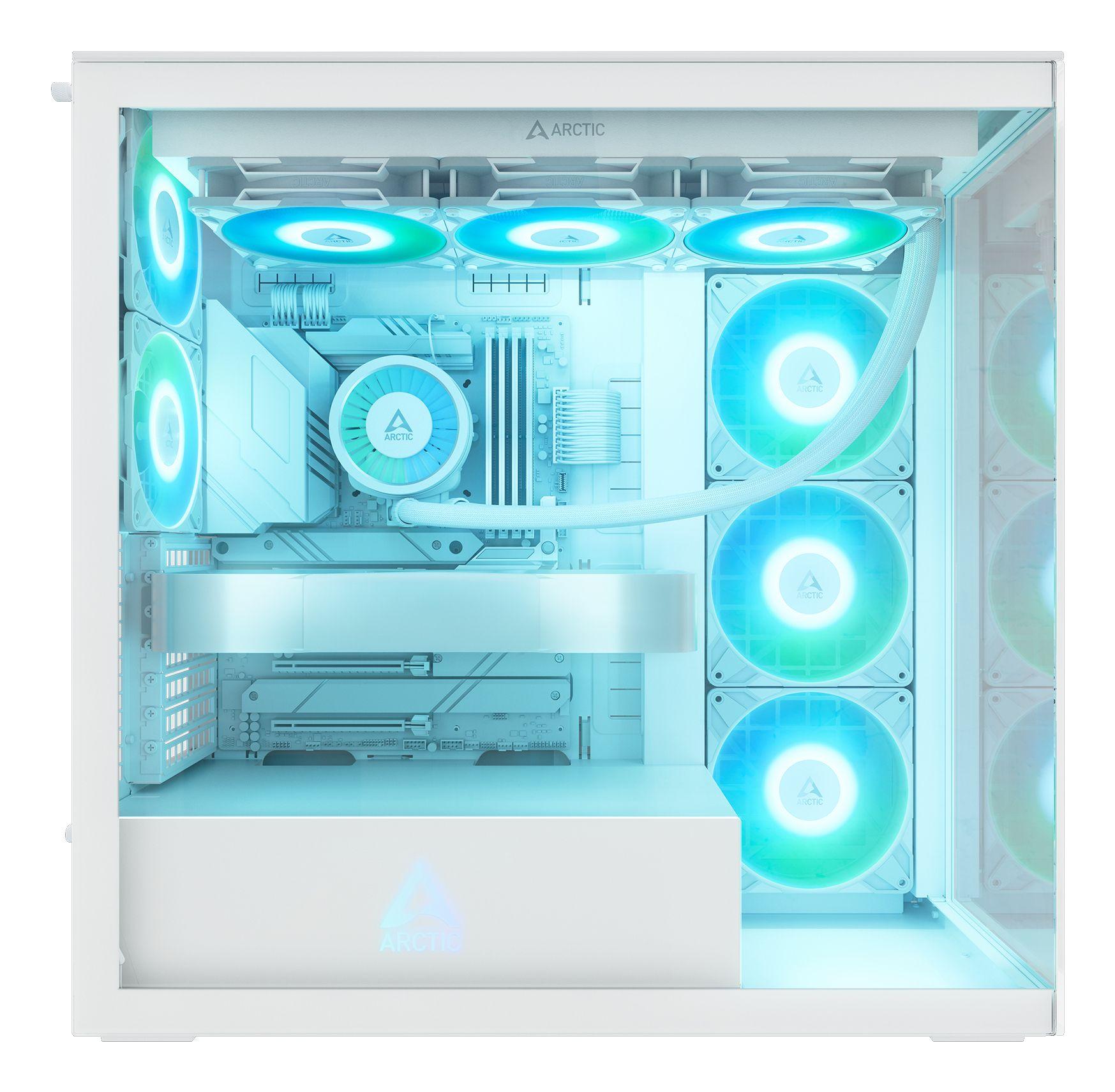 Caixa PC ARCTIC Xtender (EATX, Mini-ITX, ATX, micro-ATX - Midi Tower - Metal, Vidro temperado - Branco) — miniatura 4
