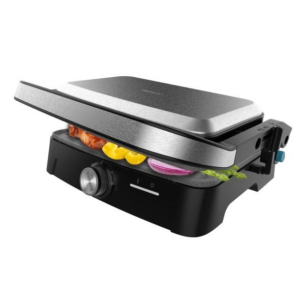 Grelhador Elétrico CECOTEC Rock'nGrill 1500 Full Open (Preto e Prateado)